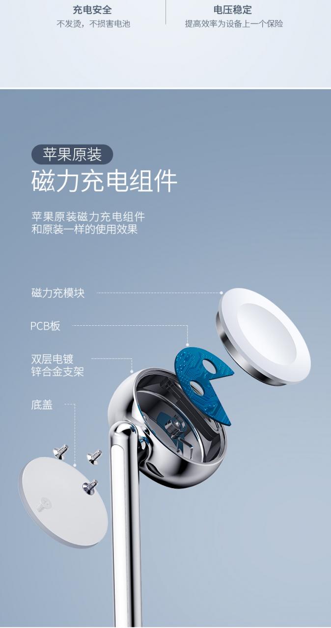 綠聯iPhone/iWatch無線充電二合一，MFi Qi雙重認證