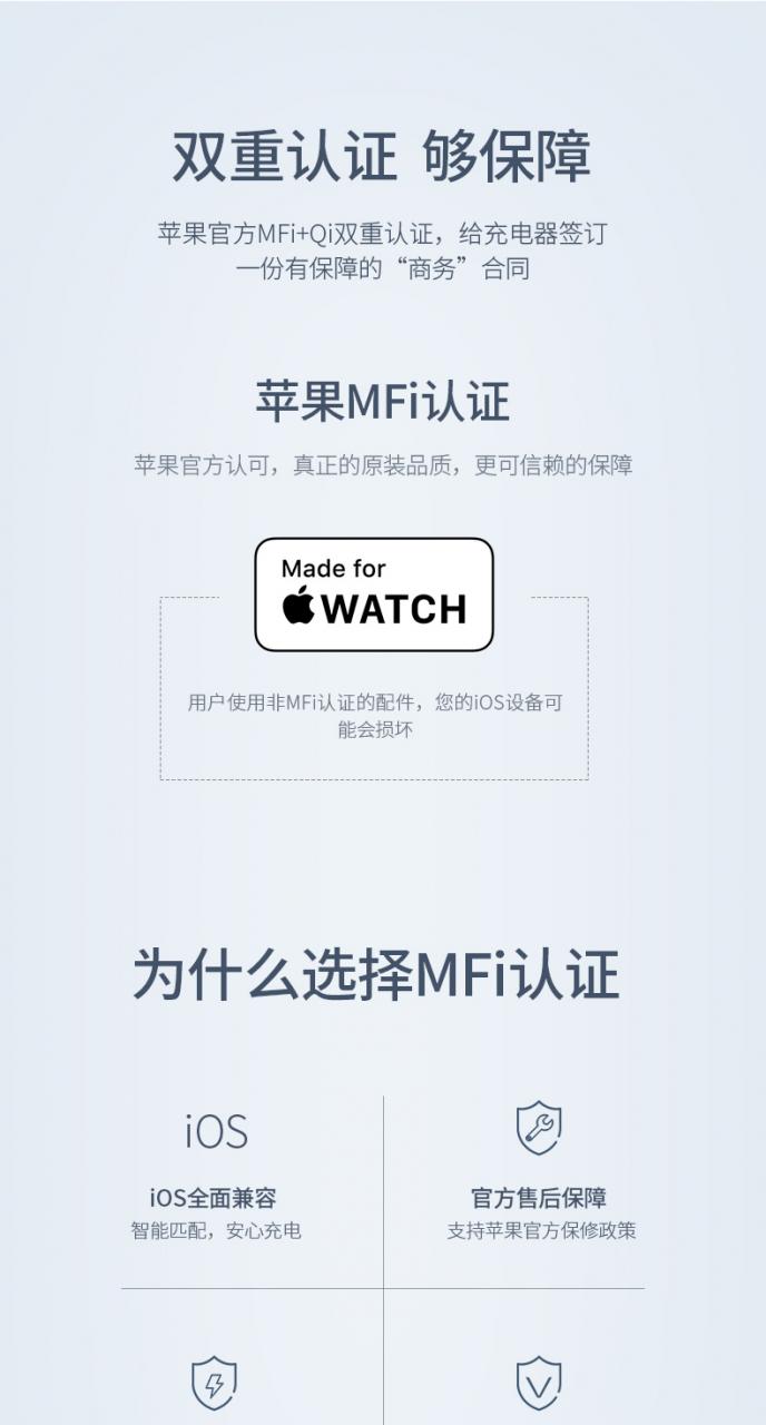 綠聯iPhone/iWatch無線充電二合一雙重認證